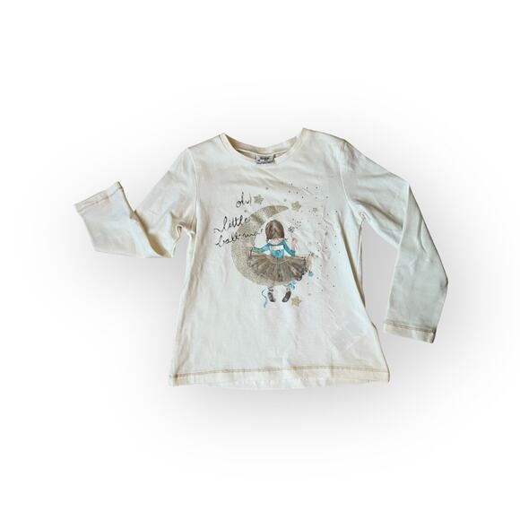 Mayoral Little Ballerina Tulle Detail Long Sleeve Tee - Picture 2 of 5